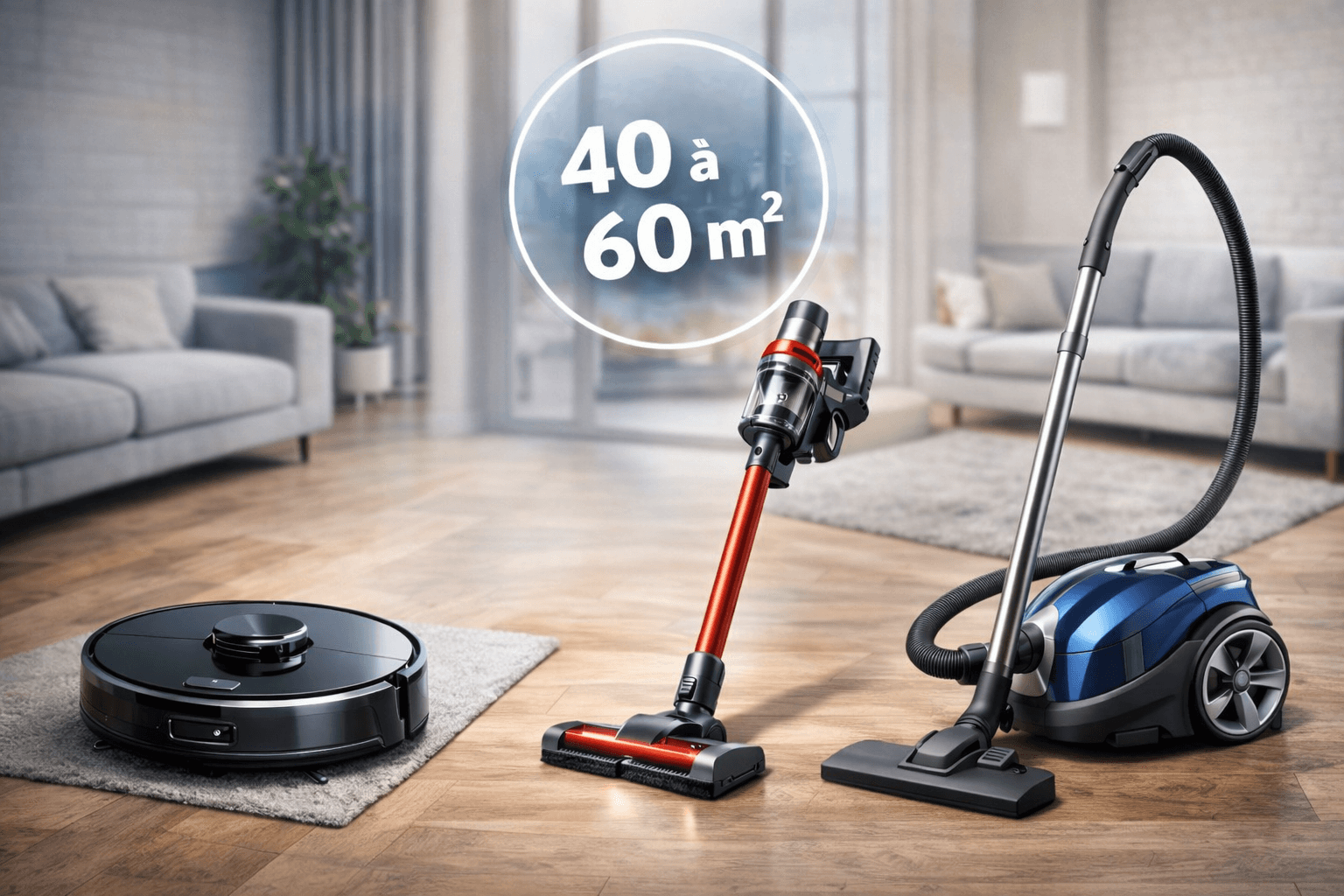 Quel aspirateur pour un appartement de 40 à 60 m² en 2026 ? Le guide simple (sans surpayer)
