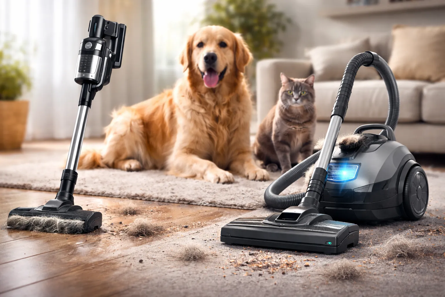 Aspirateur avec animaux