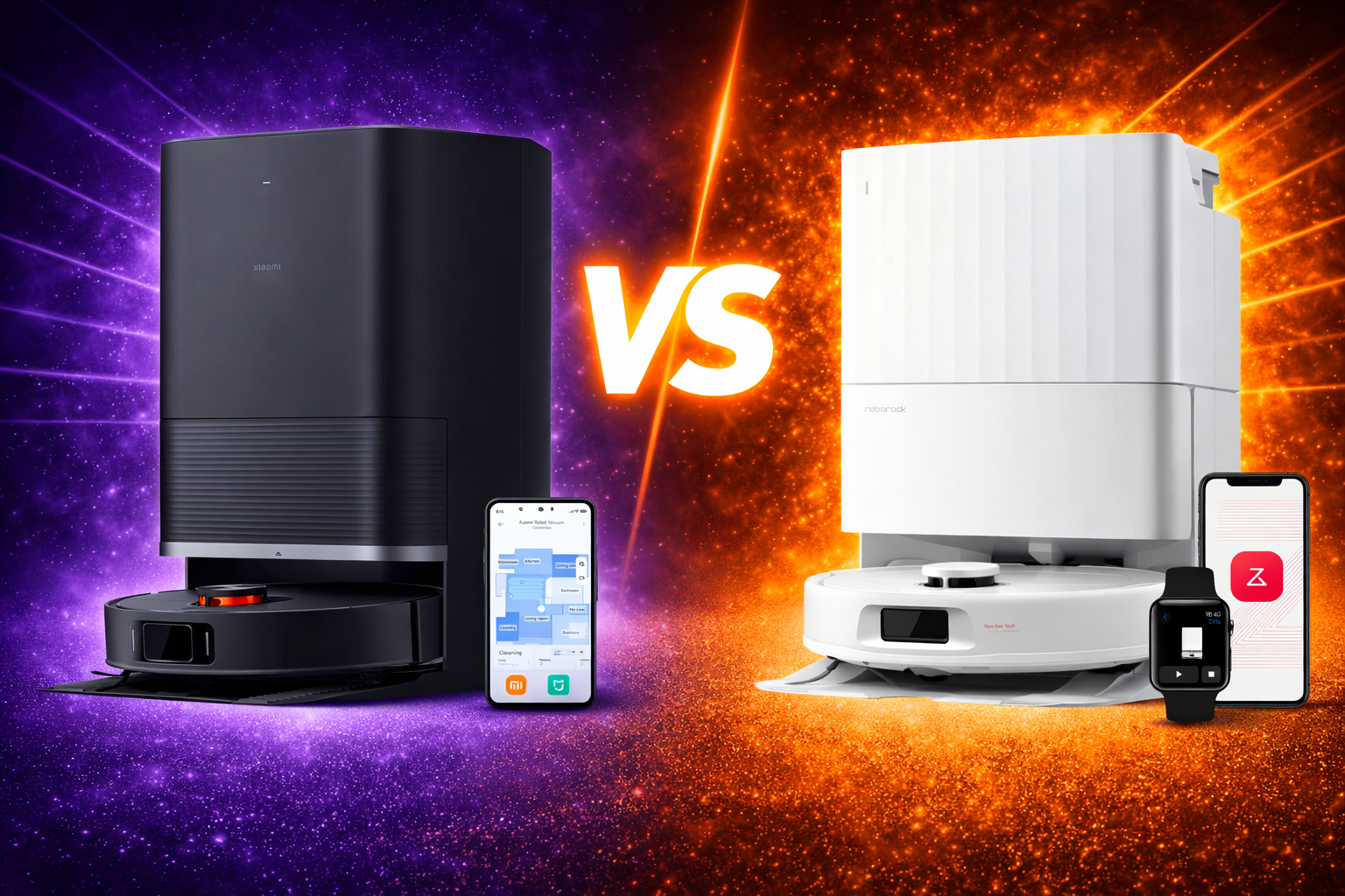 Illustration du comparatif : Xiaomi X20 Max vs Roborock QV 35A (2026) : lequel choisir ?